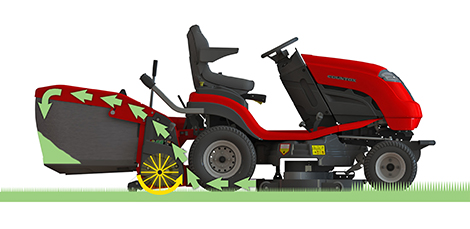 Countax garden tractor benefit cut and cut collect system illustration